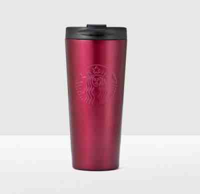 NEW Starbucks Embossed Siren Stainless Steel Tumbler Plum 16oz Limited Edition  - Sold on eBay Oct, 15th 2018 for $30.99