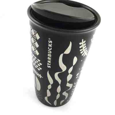 Starbucks Ceramic Tumbler Travel Mug 12 Fl oz Black 2017 Limited Edition  - Sold on eBay Oct, 15th 2018 for $32.77