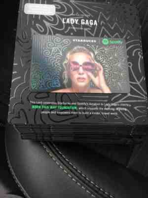 Lot Of 20- Starbucks Limited Edition Lady Gaga Spotify Gift Card 2017 Mint - Sold on eBay Oct, 15th 2018 for $25.99