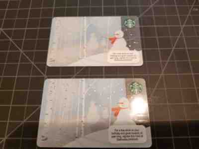 TWO [STARBUCKS GIFT CARD: 2011 SNOWMAN ASPEN LIMITED EDITION ... - Sold on eBay Oct, 14th 2018 for $2.25