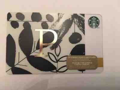 STARBUCKS Gift Card?? ZERO $ BALANC "Letter P"  2014 LIMITED EDITION (CDN) - Sold on eBay Oct, 13th 2018 for $1.00