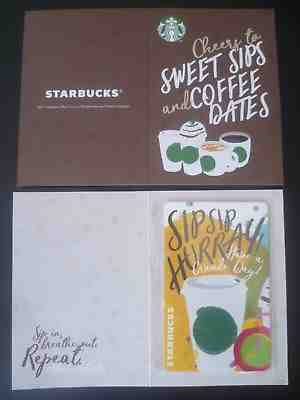 Starbucks 2017 Singapore EZ Link Card W Sleeve - Sip Sip Hurray Limited Edition  - Sold on eBay Oct, 10th 2018 for $15.99