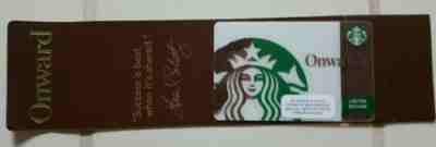 Starbucks Limited Edition 2010 Onward Gift Card W/ Book Mark Perfect New  - Sold on eBay Oct, 9th 2018 for $19.00