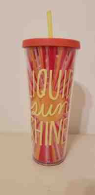 NEW Starbucks 2018 Liquid Sun Shine Limited Edition Cold cup 24 oz Exclusive !!! - Sold on eBay Oct, 9th 2018 for $14.40