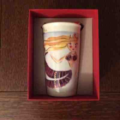 Starbucks Siren Mermaid Ceramic Tumbler Cup 2015 ~ New in Box ~ Limited Edition - Sold on eBay Oct, 7th 2018 for $17.75