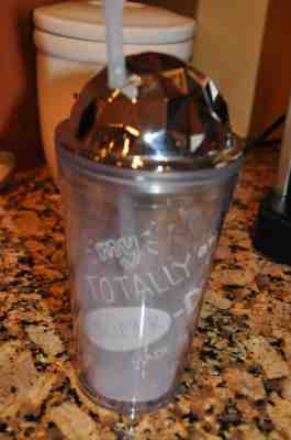 Starbucks Limited Edition Frappuccino Tumbler & Silver Chrome Dome Lid 16 oz - Sold on eBay Oct, 5th 2018 for $8.95
