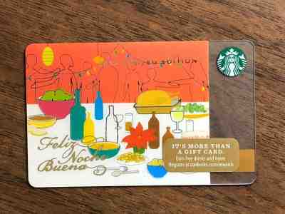 Starbucks Gift Card 2014 "Feliz Noche Buena" Limited Edition Holiday No $ Value - Sold on eBay Oct, 4th 2018 for $4.99