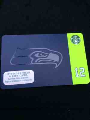 NEW Mint Starbucks SEATTLE SEAHAWKS 12th FAN GIFT CARD 2015 Limited Edition  - Sold on eBay Oct, 4th 2018 for $2.99