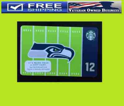 SEATTLE SEAHAWKS STARBUCKS 2016 LIMITED EDITION GIFT CARD UNUSED Wilson Lynch 12 - Sold on eBay Oct, 4th 2018 for $3.99