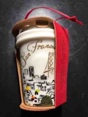 Starbucks 2015 SAN FRANCISCO ORNAMENT To Go Cup Christmas Limited Edition NWT - Sold on eBay Oct, 3rd 2018 for $12.99