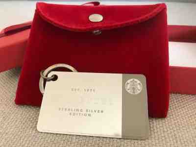  2014 STARBUCKS .925 Sterling Silver Keychain Card $50 Loaded Limited Edition - Sold on eBay Oct, 1st 2018 for $199.99