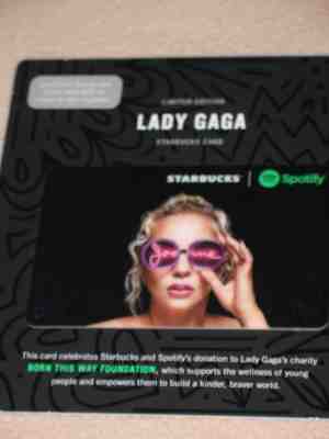 STARBUCKS Spotify GIFT CARD LADY GAGA - LIMITED EDITION - BRAND NEW ! - Sold on eBay Sep, 30th 2018 for $0.99
