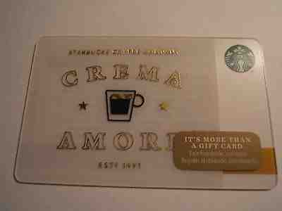 STARBUCKS GIFT CARD: 2014 CREMA AMORE  LIMITED EDITION COLLECTIBLE - Sold on eBay Sep, 27th 2018 for $2.75