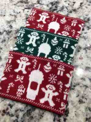 Starbucks Ugly Sweater Cup Holders Lot Of 3 Limited Edition - Sold on eBay Sep, 21st 2018 for $20.00