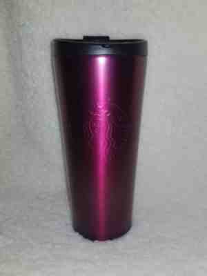 Starbucks Embossed Siren Stainless Steel Tumbler Plum 16oz Limited Edition - Sold on eBay Sep, 19th 2018 for $17.99