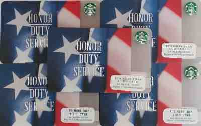 2014 ORIGINAL STARBUCKS LIMITED EDITION GIFT CARDS VETERAN DAY HONOR DUTY LOT 50 - Sold on eBay Sep, 18th 2018 for $35.00