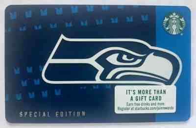 SEATTLE SEAHAWKS - Starbuck Gift Cards 2018 - Limited Edition - Sold on eBay Sep, 17th 2018 for $3.95