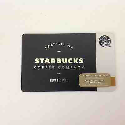 Starbucks Canada 2014 Limited Edition Seattle WA Black & Gold Gift Card - Sold on eBay Sep, 16th 2018 for $5.99