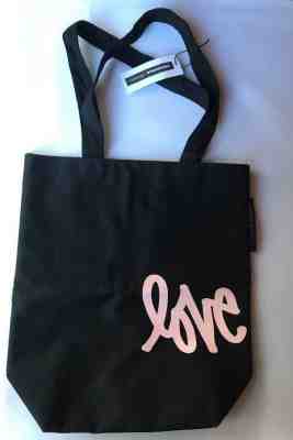 Starbucks Curtis Kulig Love Me Black and Pink Tote Bag Limited Edition 2018  NEW - Sold on eBay Sep, 13th 2018 for $23.99