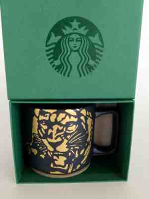 Starbucks New 2016 Sumatra Black Matte Gold Lion Mug 14oz Limited Edition NIB - Sold on eBay Sep, 12th 2018 for $29.00
