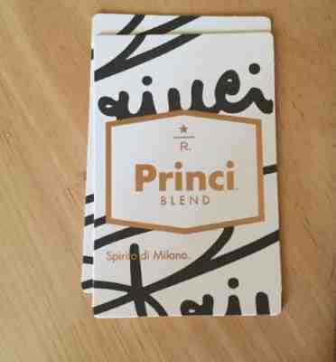 Starbucks Reserve Coffee Taster Card Princi Limited Edition - Sold on eBay Sep, 9th 2018 for $1.55