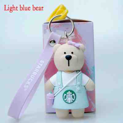 Very Rare China 2017 Starbucks Limited Edition Bear Key Chain - Light Blue Bears - Sold on eBay Sep, 9th 2018 for $9.99