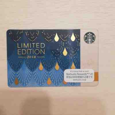 Starbucks Japan Card Anniversary Limited Edition Blue 2018 F/S - Sold on eBay Sep, 8th 2018 for $9.00