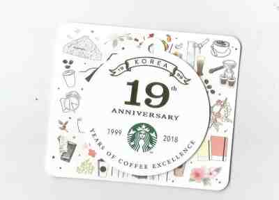 Starbucks Korea 2018 Limited Edition 19th Anniversary Card - Sold on eBay Sep, 8th 2018 for $5.49