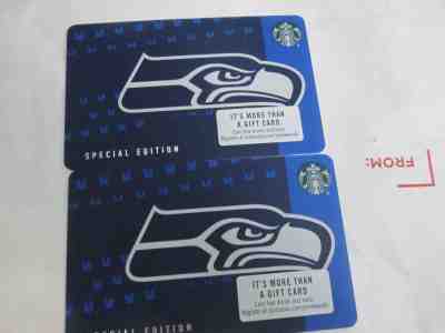 LOT OF 2 NEW 2018 Starbucks SEATTLE SEAHAWKS Gift Card Limited Edition - Sold on eBay Sep, 8th 2018 for $10.71