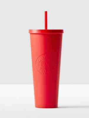 Starbucks Matte Red Acrylic Cold Cup 24 Oz Limited Edition NEW - Sold on eBay Sep, 1st 2018 for $49.99