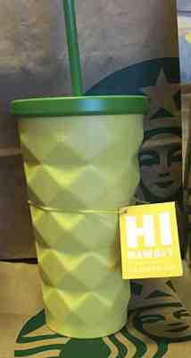 2016 Starbucks HAWAII 16OZ Metal PINEAPPLE GRND TUMBLER COLD CUP LIMITED EDITION - Sold on eBay Aug, 31st 2018 for $27.00