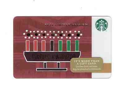 2014 Starbucks Coffee Limited Edition Joyous Kwanzaa Gift Card New Never Loaded  - Sold on eBay Aug, 30th 2018 for $2.00