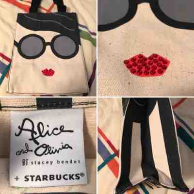 Starbucks Alice Olivia Korea Limited Edition canvas tote lunch bag not soldin US - Sold on eBay Aug, 28th 2018 for $35.00