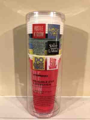 New Starbucks Summer 2017 Limited Edition Reusable 6 Cups + Lids 16oz (Sealed) - Sold on eBay Aug, 28th 2018 for $22.99