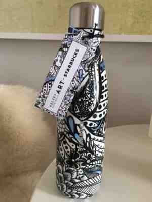 NEW S’well Swell & Starbucks Kelsey Montague Art Limited Edition Water Bottle - Sold on eBay Aug, 27th 2018 for $23.99