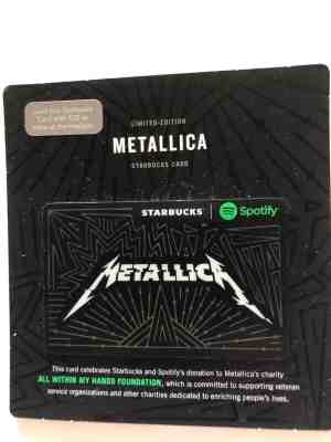  2017 Starbucks Metallica Limited Edition Spotify Collaboration Gift Card  - Sold on eBay Aug, 27th 2018 for $2.50