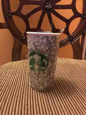 Starbucks Ceramic Travel Mug Rodarte Pixel 2012 12oz Black Lid. Limited Edition - Sold on eBay Aug, 26th 2018 for $4.75