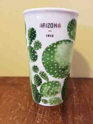 Starbucks Mug Travel Tumbler Arizona Cactus Limited Edition Ceramic 12 Oz - Sold on eBay Aug, 24th 2018 for $34.77