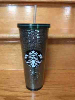 Starbucks Holiday Green Sequin Cold Tumbler 24oz(Limited Edition 2017) - Sold on eBay Aug, 23rd 2018 for $20.00