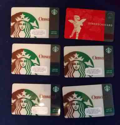 New 2010 Starbucks Coffee Onward Gift Card Limited Edition 40th Anniversary  - Sold on eBay Aug, 23rd 2018 for $83.00