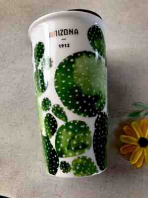 Starbucks Mug Travel Tumbler Arizona Cactus Limited Edition Ceramic 12 Oz - Sold on eBay Aug, 22nd 2018 for $40.00