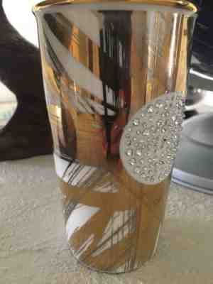 Starbucks Limited Edition Gold Shine Swarovski Coffee Tumbler 2014 Ceramic - Sold on eBay Aug, 21st 2018 for $57.00