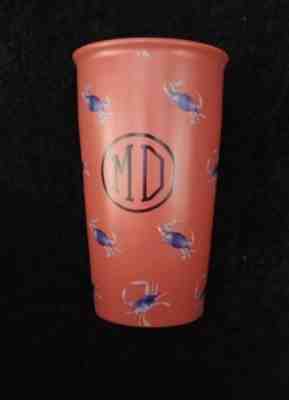 Starbucks Limited Edition Orange Ceramic Maryland Blue Crab Mug Travel Tumbler  - Sold on eBay Aug, 21st 2018 for $39.99
