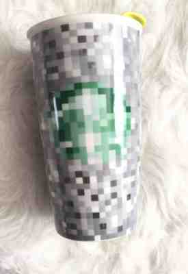 Starbucks Ceramic Travel Mug Rodarte Pixel 2012 12oz Green Lid Limited Edition - Sold on eBay Aug, 21st 2018 for $5.00