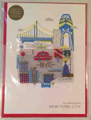 Starbucks 2016 Christmas Holiday NYC New York  City Card Limited Edition - Sold on eBay Aug, 19th 2018 for $5.99