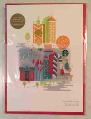 Starbucks 2016 Christmas Holiday Dallas City Card Limited Edition RARE - Sold on eBay Aug, 19th 2018 for $19.99