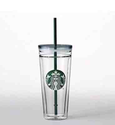 LIMITED EDITION: STARBUCKS DOUBLE WALL GLASS (20 OZ) TUMBLER - Sold on eBay Aug, 19th 2018 for $35.00