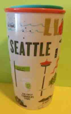 Starbucks 2018 SEATTLE Limited Edition Ceramic Travel TUMBLER Mug with LID *MINT - Sold on eBay Aug, 18th 2018 for $29.89