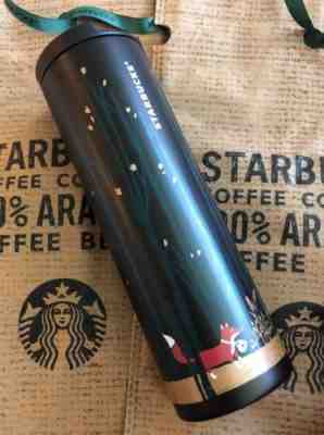 Starbucks Korea Woodland Troy Tumbler Fox Limited Edition 473ml - Sold on eBay Aug, 16th 2018 for $63.00