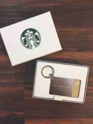 STARBUCKS 2017 LIMITED EDITION STERLING SILVER MINI GIFT CARD KEYCHAIN MINT - Sold on eBay Aug, 15th 2018 for $115.00